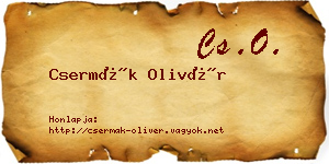 Csermák Olivér névjegykártya