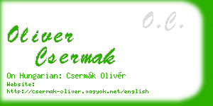 oliver csermak business card